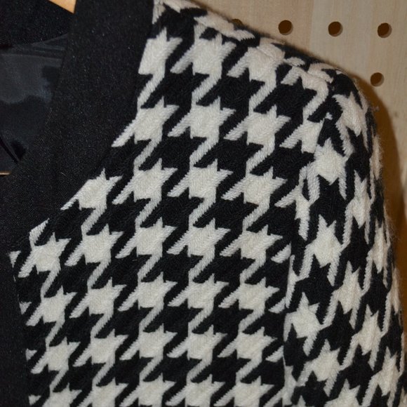 ISAAC MIZRAHI BLACK -N- WHITE  HOUNDSTOOTH TWO PIECE SKIRT SET  M/ 6 - Picture 2 of 13